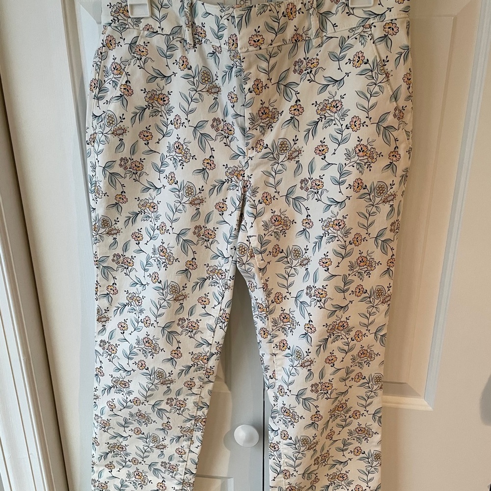 Loft floral chinos